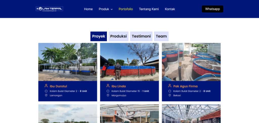 Portofolio KolamTerpalNet